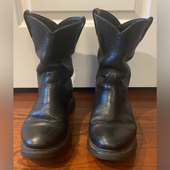 Ariat Sierra Work Boots Sz 11D Black Full-grain Leather ATS Stability System